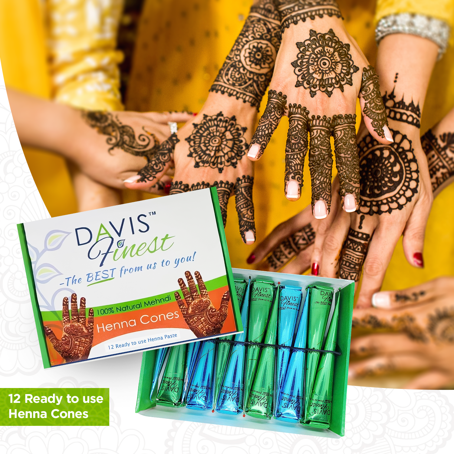 Conos de henna 