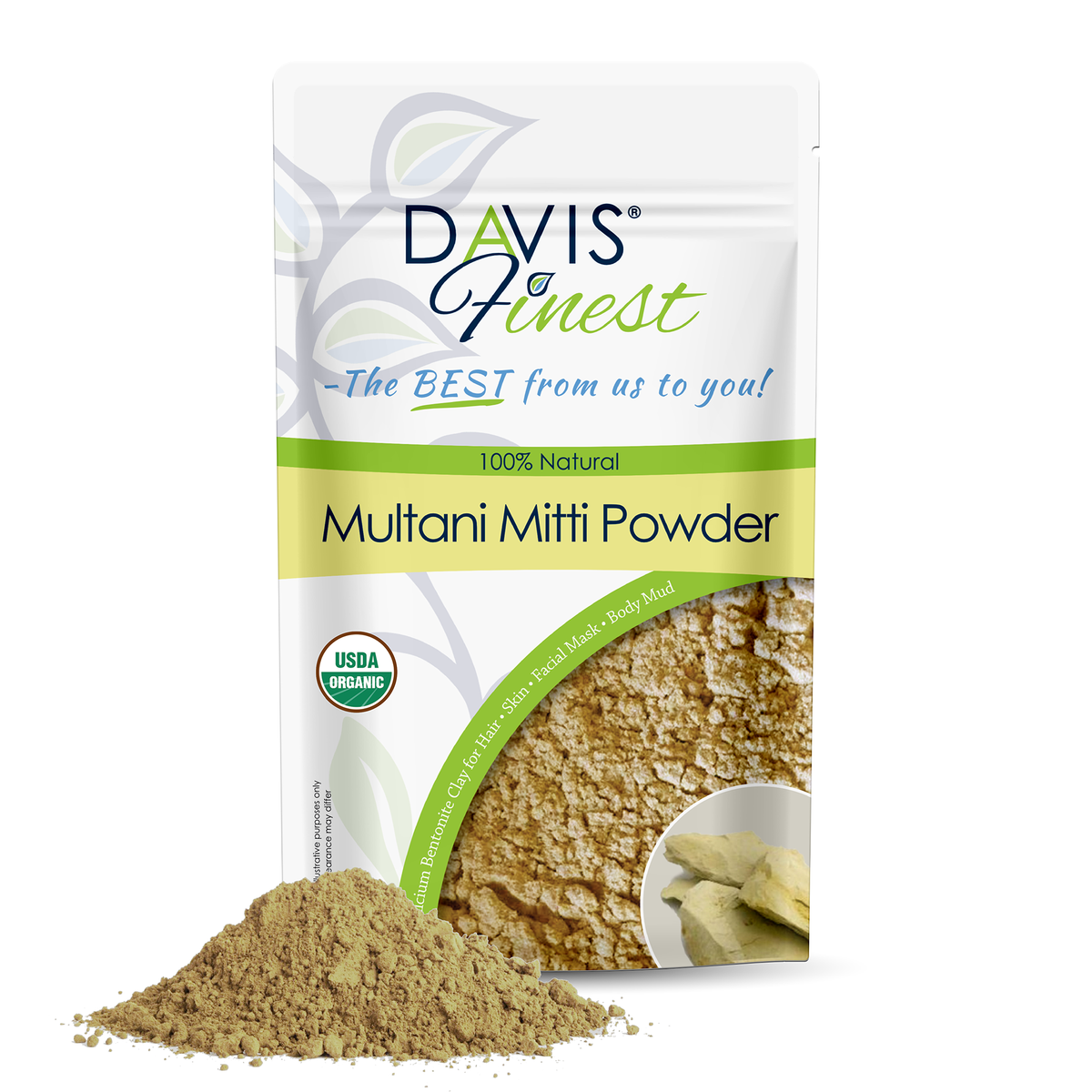 Polvo Multani Mitti (arcilla curativa india) 